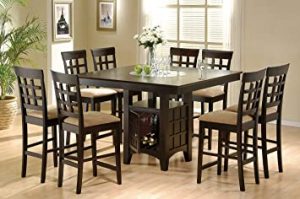Coaster Home Furnishings 9 Piece Counter Height Storage Dining Table