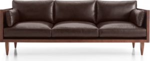 Crate and Barrel Sherwood Leather Sofa