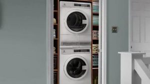 Electrolux White Front Load Laundry Pair with Stacking Kit