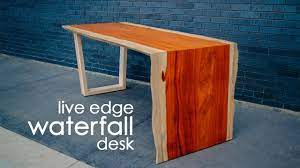 Live Edge Waterfall Desk