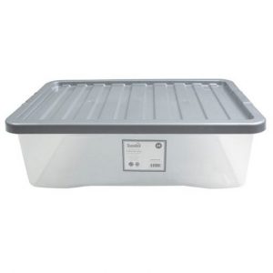 32L Silver Plastic Underbed Storage Box