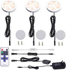 AIBOO Remote Control Under Cabinet Puck Lights