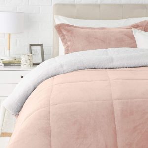 Amazon Basics Micromink Sherpa Comforter Bed Set