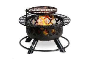 Bali Outdoors Wood Burning Fire Pit with Cooking Grill