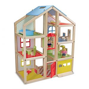 Best High-Quality Materials: Melissa & Doug Hi-Rise Wooden Dollhouse