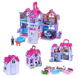 Best Realistic Design: Liberty Imports My Sweet Home Foldable Mini Dollhouse