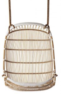 Double Hanging Rattan Chair