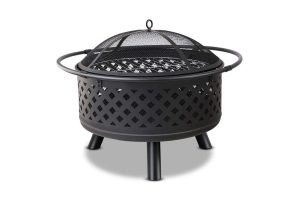 Grillz 30 Inch Portable Outdoor Fire Pit and BBQ