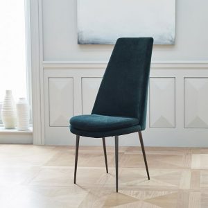 West Elm Finley High Back Leather Dining Chair